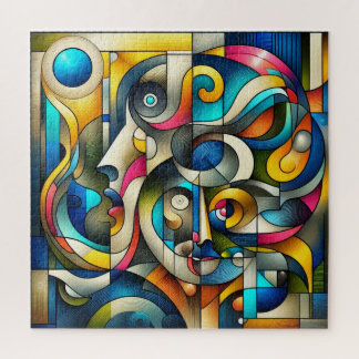 Lebhafte Braque-Inspiriert Negative Space Metal Ar Puzzle