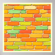 Lebhafte Brick Pattern Art