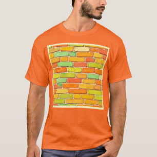 Lebhafte Brick Pattern Art T-Shirt