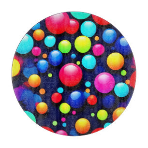 Lebhafte Bubble Pop Art Schneidebrett