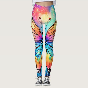 Lebhafte Butterfly Art Leggings