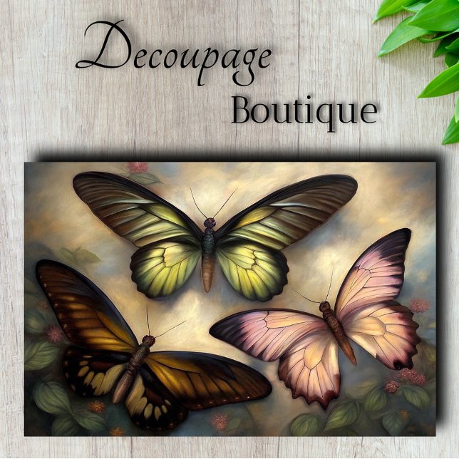 Lebhafte Butterfly-Kollektion Seidenpapier (Vibrant Butterfly Collection Decoupage Tissue Paper)
