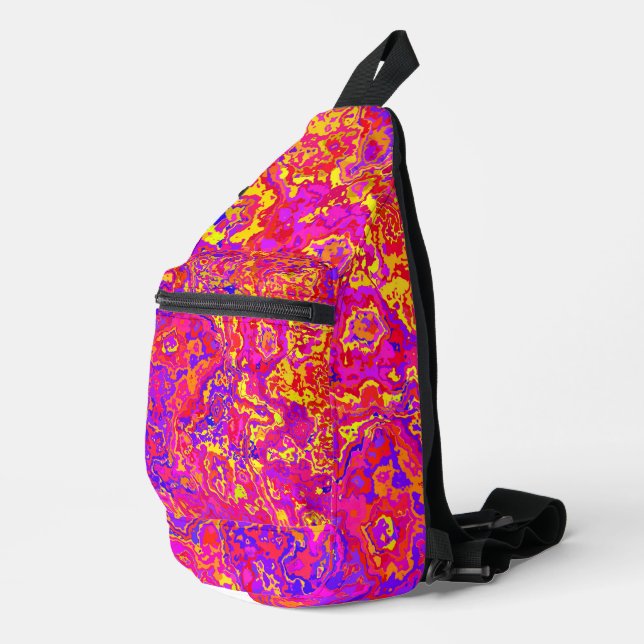 Lebhafte Camouflage Crossbody Bag (Rechte Ecke)