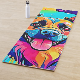 Lebhafte Canine: Happy Puppy Liebe Yogamatte