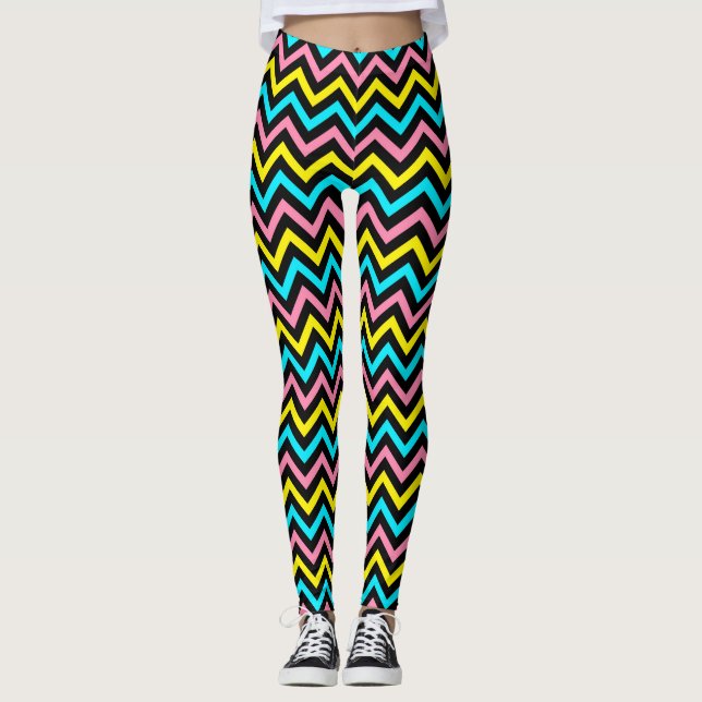 Lebhafte Chevrons Leggings (Vorderseite)