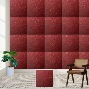 Lebhafte Chic Red Sparkling Glitzer Keramik Tile Fliese