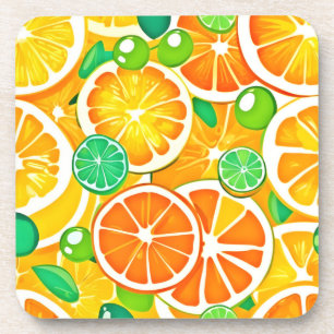 Lebhafte Citrus Medley - Fresh & Juicy Slices Getränkeuntersetzer
