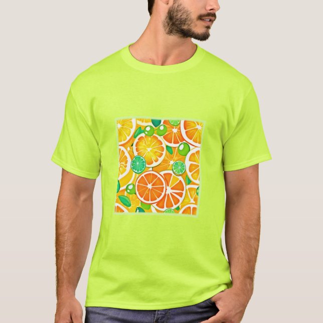 Lebhafte Citrus Medley - Fresh & Juicy Slices T-Shirt (Vorderseite)