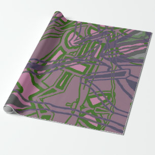 Lebhafte Collage Vibes Print Geschenkpapier