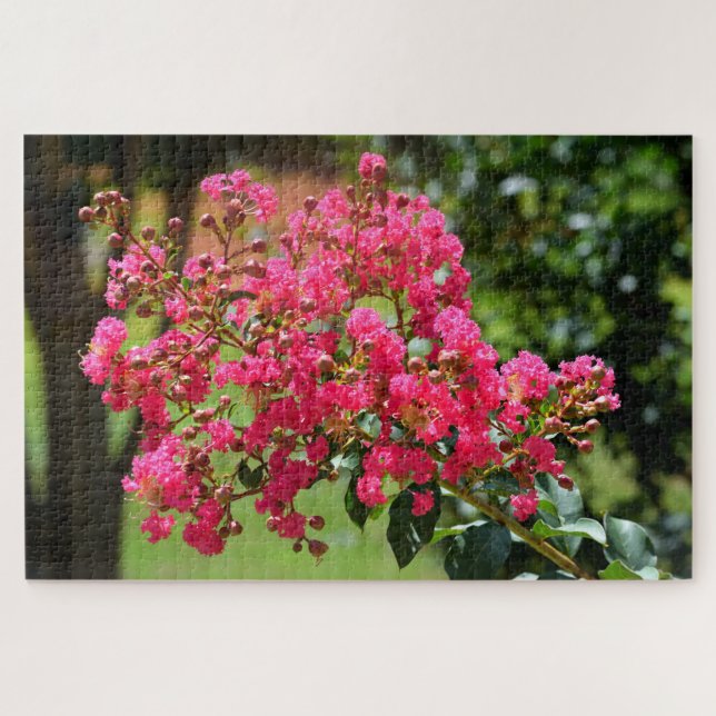 Lebhafte Crêpe Myrtle Busch Blume Puzzle (Horizontal)