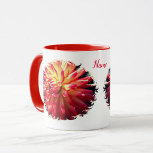 Lebhafte Dahlia-Blume Personalisiert Tasse