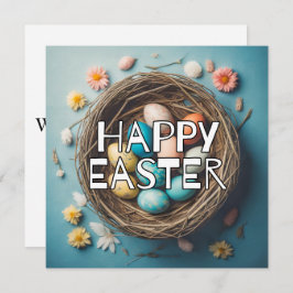 Lebhafte dekorative Ostereierkollage Karte