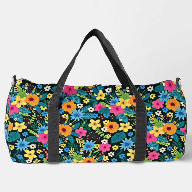 Lebhafte Ditsy-Blume Blumenmuster-43785 Duffle Bag (Vorderseite)