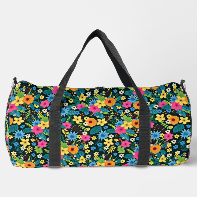 Lebhafte Ditsy-Blume Blumenmuster-43785 Duffle Bag (Vorderseite)