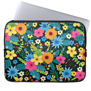 Lebhafte Ditsy-Blume Blumenmuster-43785 Laptopschutzhülle