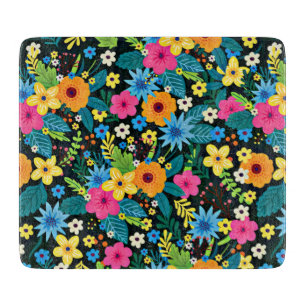 Lebhafte Ditsy-Blume Blumenmuster-43785 Schneidebrett