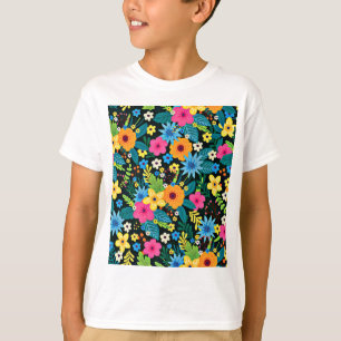 Lebhafte Ditsy-Blume Blumenmuster-43785 T-Shirt