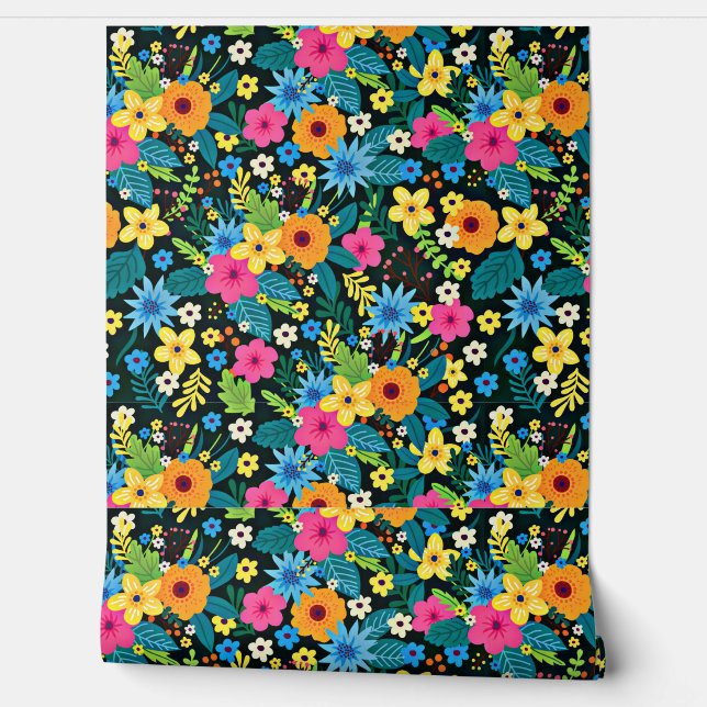 Lebhafte Ditsy-Blume Blumenmuster-43785 Tapete (Abrollen)