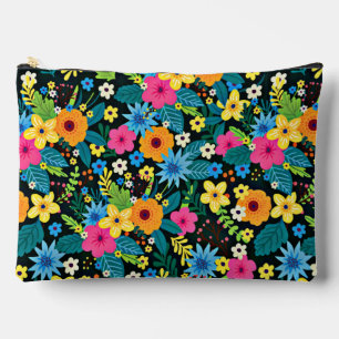 Lebhafte Ditsy-Blume Blumenmuster-43785 Zubehörtasche