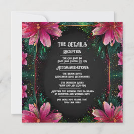 Lebhafte Einladung zur Blumenhochzeit