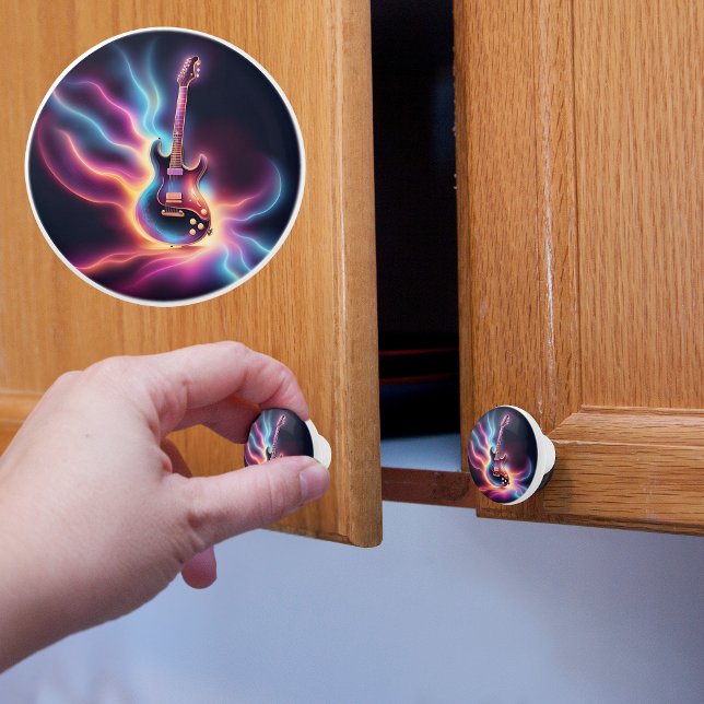 Lebhafte elektrische Gitarre Keramikknauf (Von Creator hochgeladen)