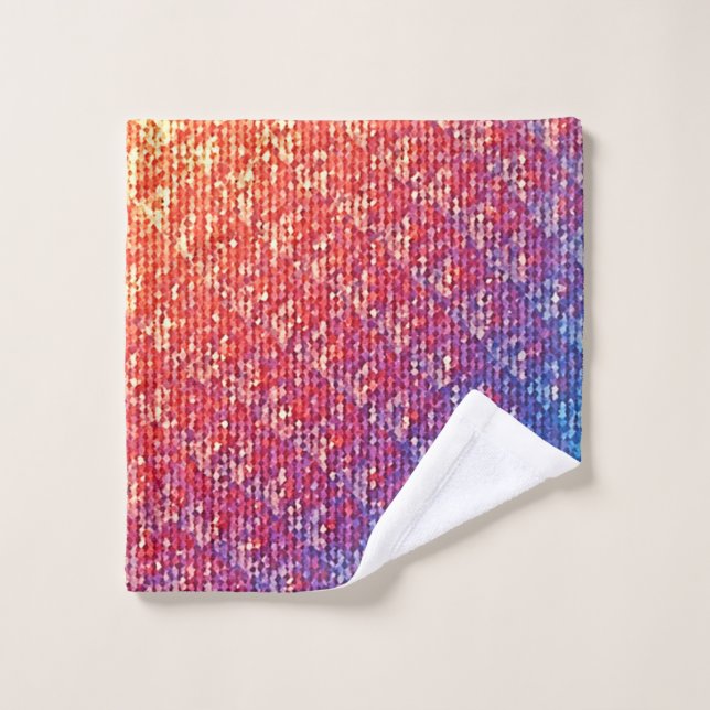 Lebhafte emotionale Mosaiksparkle Badhandtuch Set (Waschlappen)