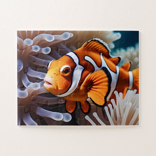 Lebhafte Farbe Clownfisch Puzzle (Horizontal)
