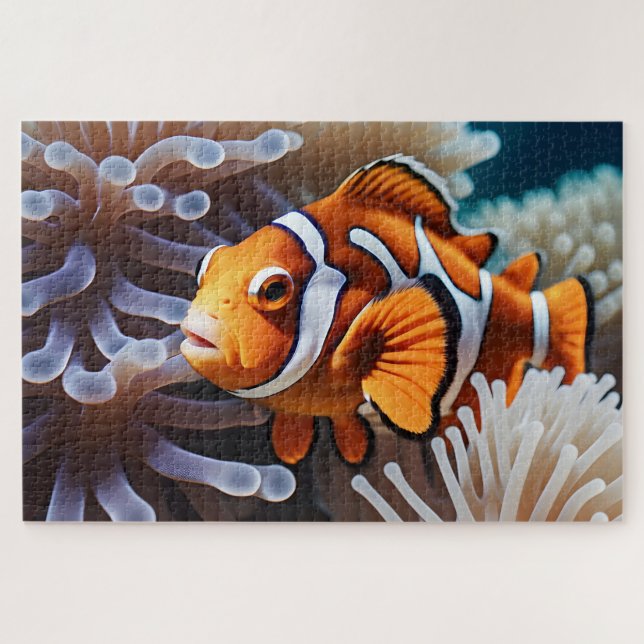 Lebhafte Farbe Clownfisch Puzzle (Horizontal)
