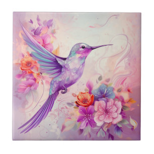 Lebhafte Farbe Hummingbird Fliese