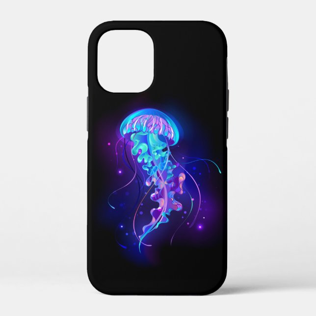 Lebhafte Farbe leuchtende Qualle Case-Mate iPhone Hülle (Rückseite)