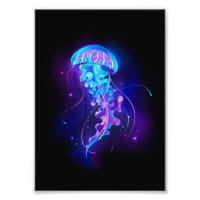 Lebhafte Farbe leuchtende Qualle