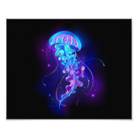 Lebhafte Farbe leuchtende Qualle