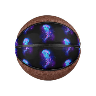 Lebhafte Farbe leuchtende Qualle Mini Basketball