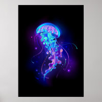 Lebhafte Farbe leuchtende Qualle