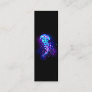 Lebhafte Farbe leuchtende Qualle Telefonnummerkarte