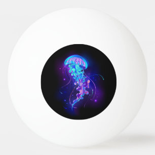 Lebhafte Farbe leuchtende Qualle Tischtennisball
