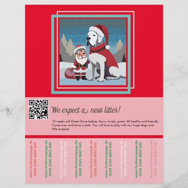 Lebhafte Farben, die Flyer Weihnachten verkaufen (Vorne)