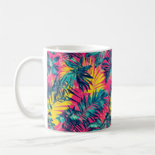 Lebhafte Farben Exotisches Muster Kaffeetasse