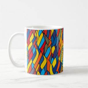 Lebhafte Farben Mosaikmuster Kaffeetasse