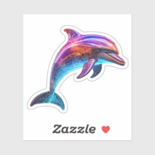 Lebhafte farbenfrohe Dolphin Aufkleber