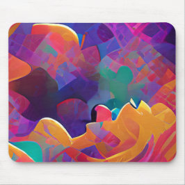 Lebhafte, farbenfrohe, lila-gelbe Fuchsie Mousepad