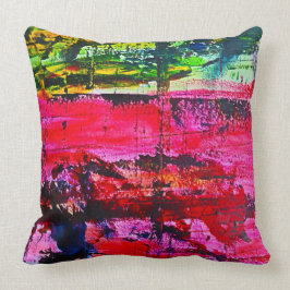 Lebhafte farbenfrohe moderne abstrakte Kunst Kissen