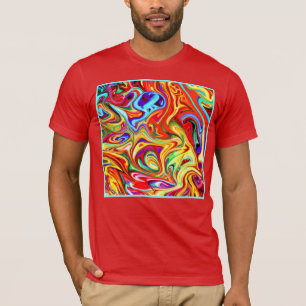 Lebhafte farbenfrohe Muster T-Shirt