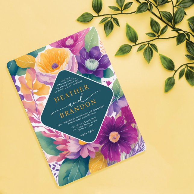 Lebhafte farbenfrohe Sommerkollektüre Einladung (Von Creator hochgeladen)