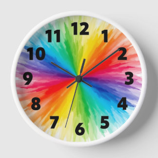Lebhafte farbenfrohe Wall Clock - künstlerische Mo Uhr