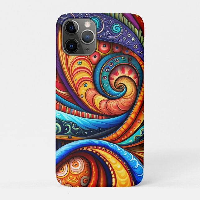 Lebhafte farbenfrohe Wirbel Case-Mate iPhone Hülle (Rückseite)