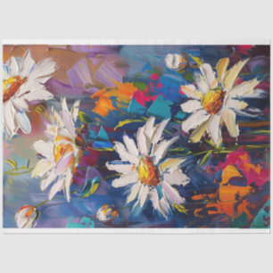 Lebhafte farbige Daisy-Blume Seidenpapier