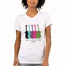 Lebhafte farbige Gitarren Shirt der Frauen