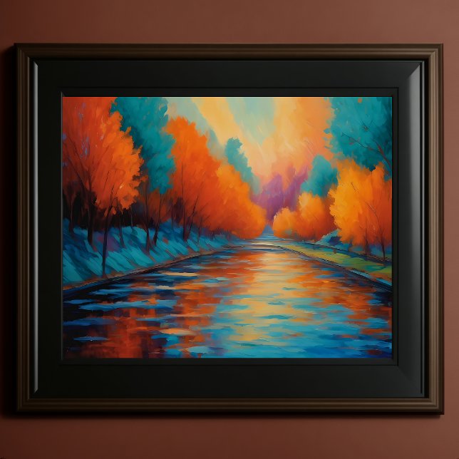 Lebhafte Farblandschaft Fauvismus Impressionist Po Poster (Von Creator hochgeladen)