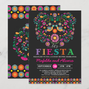 Lebhafte Fiesta Couples Dusche Verlobung Einladung